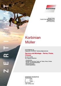 TC-Zertifikat Korbinian Müller